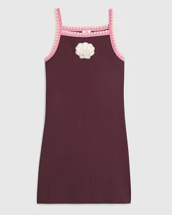 Girls Red Whipstitch Cami Dress