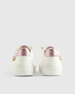 Girls White Charm Trainers