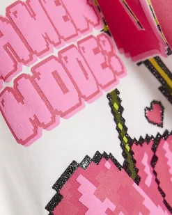 Girls White Cherry Gamer T-Shirt