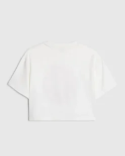 Girls White Cherry Soda Cropped T-Shirt