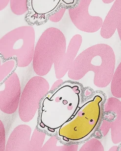 Girls White Chicken Banana T-Shirt