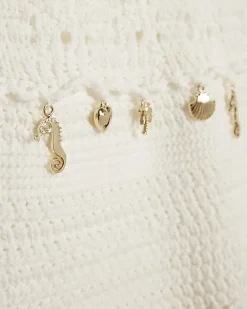 Girls White Crochet Sea Charms Dress