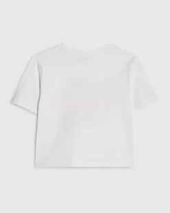 Girls White Disco All The Time Crop T-Shirt
