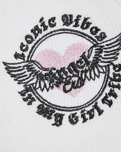 Girls White Lace Button Up Tank Top