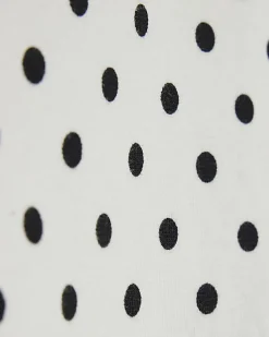 Girls White Polka Dot Frill Hem T-Shirt