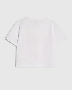 Girls White Sequins Are Forever Boxy T-shirt