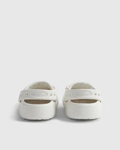 Girls White Shell Clogs