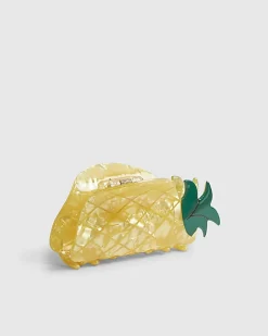 Girls Yellow Pineapple Hair Claw Clip