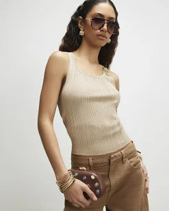Gold Buckle Knitted Vest
