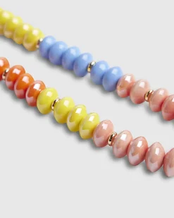 Gold Ceramic Beaded Necklace