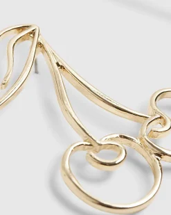 Gold Cherry Drop Earrings