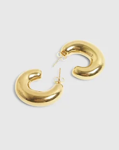 Gold Chunky Hoop Earrings