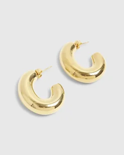 Gold Chunky Hoop Earrings