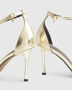 Gold Closed Back Healed Sandals