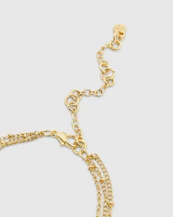 Gold coin hand chain