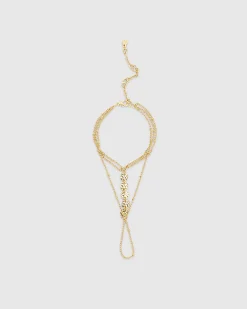 Gold coin hand chain