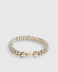 Gold Diamante Stretch Bracelet