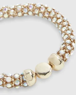 Gold Diamante Stretch Bracelet