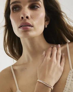 Gold Diamond Simulant Bracelet