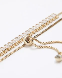 Gold Diamond Simulant Bracelet
