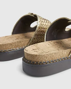 Gold Double Strap Footbed Sandals