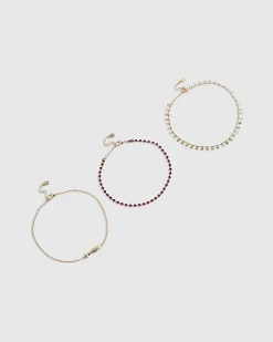 Gold Fish 3 Piece Anklet