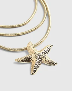 Gold Layered Starfish Necklace