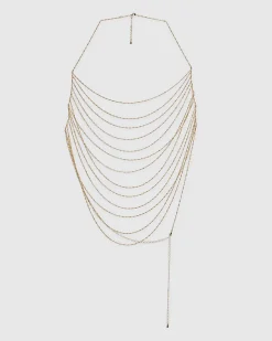 Gold Multi Layered Body Chain