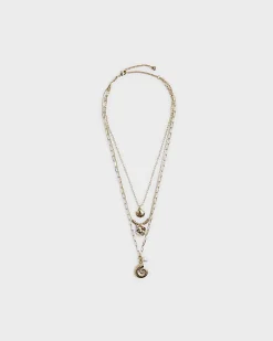 Gold Multirow Chain Necklace