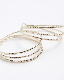 Gold Multirow Hoop earrings