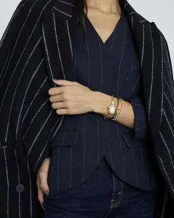Gold Oval Watch And Bracelet Multipack
