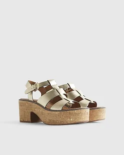Gold Platform Fisherman Sandals