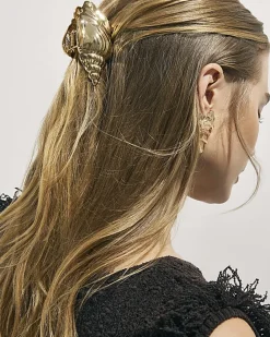 Gold Sea Shell Claw Hair Clip