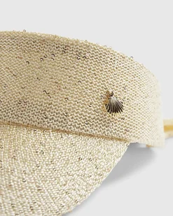 Gold Sequin Visor Hat