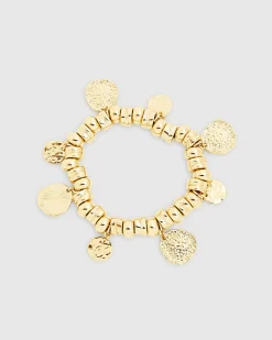 Gold Stretch Coin Bracelet