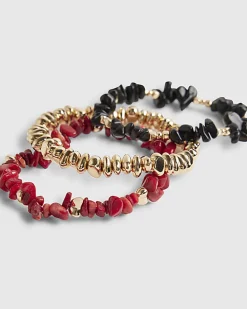 Gold Stretch Pack Of 3 Bracelets
