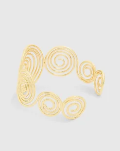 Gold Swirl Arm Cuff
