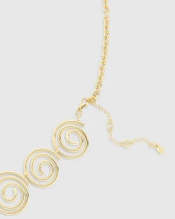 Gold swirl chain belt