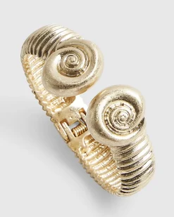 Gold Swirl Hinge Bangle