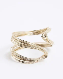 Gold Wire Cuff Bracelet