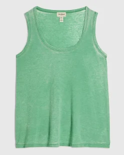 Green Burnout Tank Top