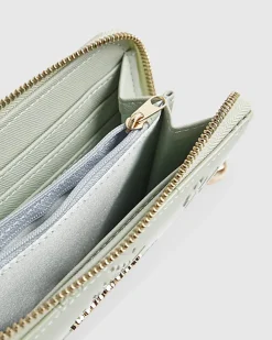 Green Embossed Monogram Patent Purse