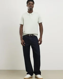 Green Essential Slim Fit Knitted Polo Shirt