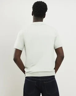 Green Essential Slim Fit Knitted Polo Shirt