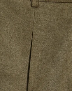 Green Faux Suede Shorts