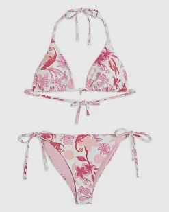 Green Floral Bikini Set