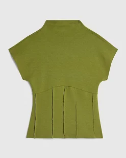 Green High Neck Corset Top