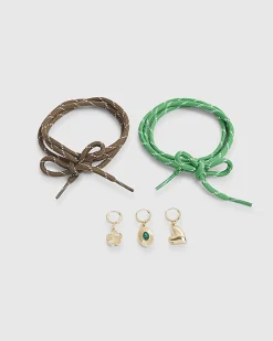 Green Lace and charms Pack