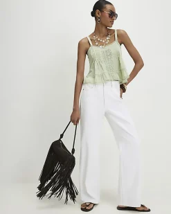 Green Lace Trim Cami
