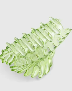 Green Leaf Hair Claw Clip
